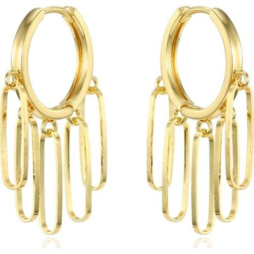 1Pair Punk Vintage Multiple Hollow Oval Hoop Earrings Women Unique Gold Metal Color Finger Shape Circle Earrings Jewelry E547