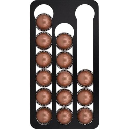 17PCS Nespresso Vertuoline Coffee Capsule Stand Rack Stand Pod Holder Aluminum Nespresso Vertuo Plus Pods Storage Drawer Shelf