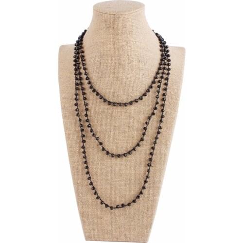 BEADSLAND Handiwork Crocheted Ageless Long Necklace Fashionable Jewelry Woman Necklace