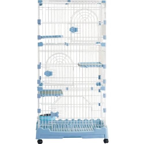 Super Large Space home double-layer cat cage multi-door design cat Villa environmental protection paint pet cat indoor iron wire