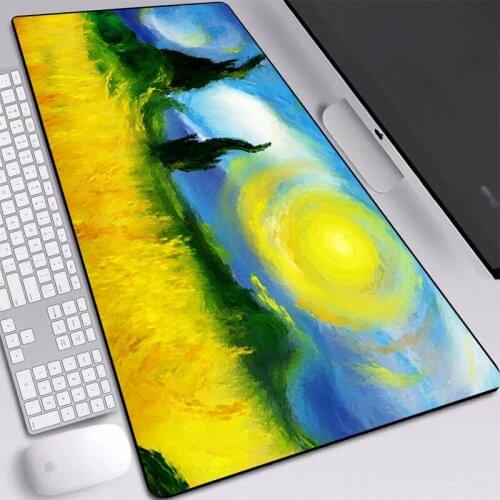 Mouse Pad Large Surreal Painting Vincent Van Gogh Hemming Nature Softy Rubber Pads for Notebook Laptop Gamer Mousepad