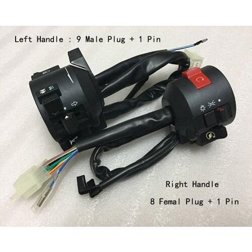 E0053 Motorcycle Handlebar Switch Assembly For CBT125 CL125 Handle Control Switch Button Horn Beam Headlight Switch