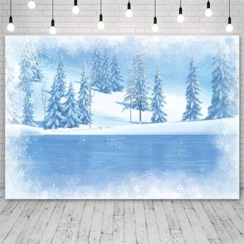 Avezano Backdrop Merry Christmas Winter Tree Bokeh Wonderland Kid Photography Backgrounds Photo Studio Photozone Photocall Decor