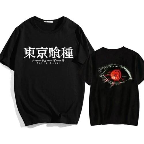 Japanese anime Tokyo Ghoul T Shirt Harajuku printed tee tops One Eyed King Casual T-shirt Mens High Quality clothes