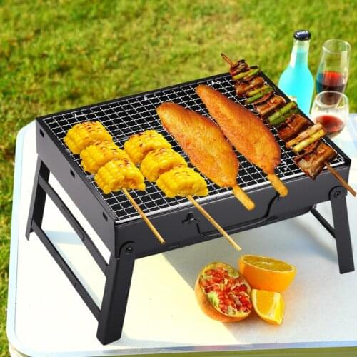 BBQ Grill Burner Oven Picnic Stoves Home-use BBQ Oven Cold Rolled Steel Portable Outdoor BBQ Grill Cookware Camping Kitchen Tool