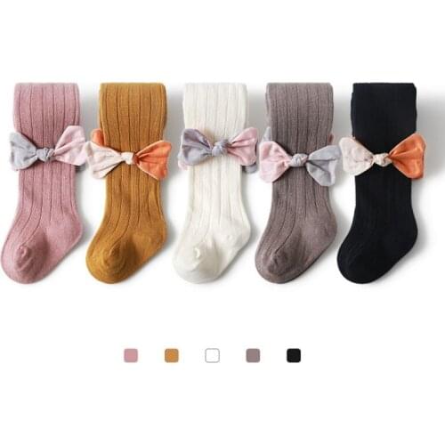 0 to 3Years Spring Autumn Baby Girls Tights Beautiful Bowknot For Infants Newborns Toddlers Cotton Tight For Kid