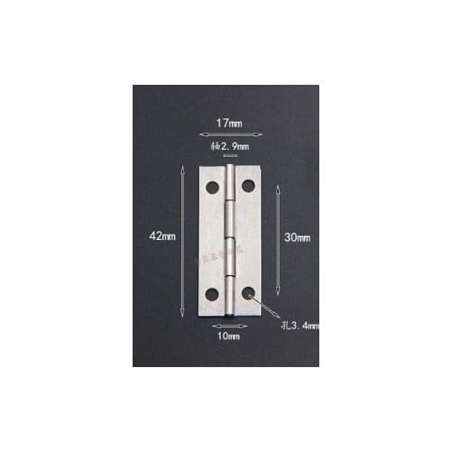 Hardware supplies 42mm right angle small hinge gift box flat hinge 180 degree loose leaf packing wooden box iron hinge