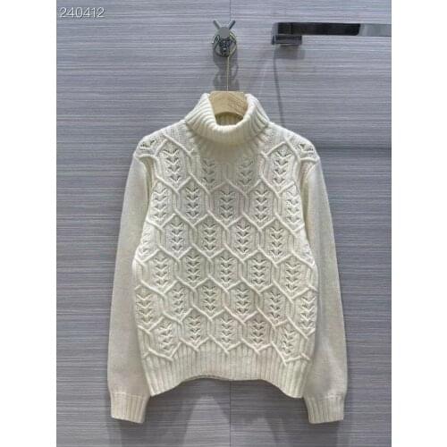 Fyion Runway Fashion Women Sweater 2021 High Quality Autumn Long Sleeve Jacquard Knitted Cashmere Pullover Sweater