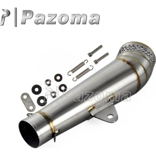 Motorcycle 38-51mm Inlet Exhaust Muffler For Honda Yamaha Suzuki Kawasaki Scooter Custom Mesh GP Exhaust Muffler Pipe