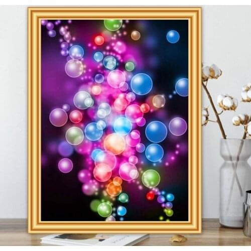 5D DIY Diamond Painting Bubble Flowers Cross Stitch Kit Full Square Round Embroidery Mosaic Art Picture of Rhinestones Sale