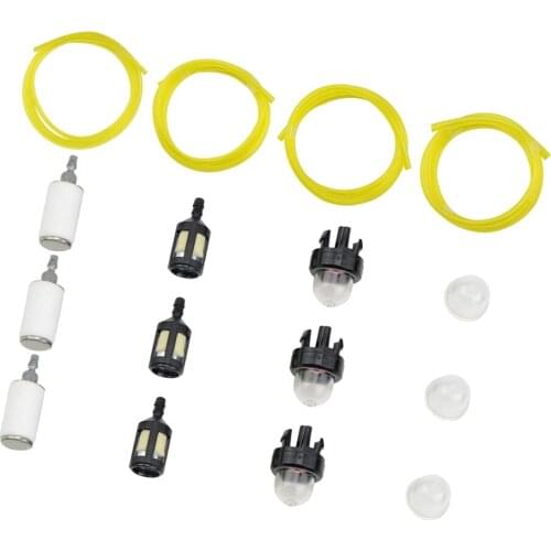 PACK of Fuel Line Hose & Fuel Filter & Primer Bulb Kit for Stihl Poulan String Trimmer Chainsaw