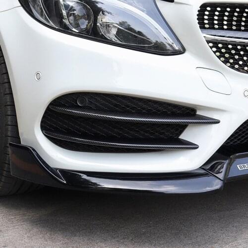 Car Front Bumper Lip Splitter Spoiler Sticker for Mercedes Benz C Class W205 C180 C200 C220 C250 C300 C350 C400 C450