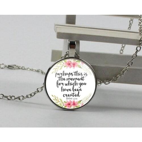 New maybe this is the moment it creates the necklace inspired by the jewels Esther 4:14 Christian gift