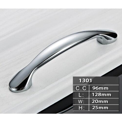 New Fashion Modern Chrome Wardrobe Cabinet Drawer Handle Hardware Furniture Shoes Cabinet Door Handle Knobs