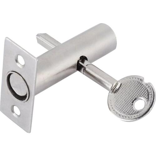 New Tube Well Lock Stainless Steel Lock Buckle Hardware Pipe Insert Locks With Key For Families Hotels Factories Dropshipping