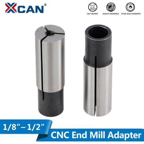 XCAN 1pc CNC End Mill Engraving Bit Transfer Adapter Chuck Lathe Tool CNC Machine Accessories 6/6.35/12.7mm to 1/8'' 4mm 6mm