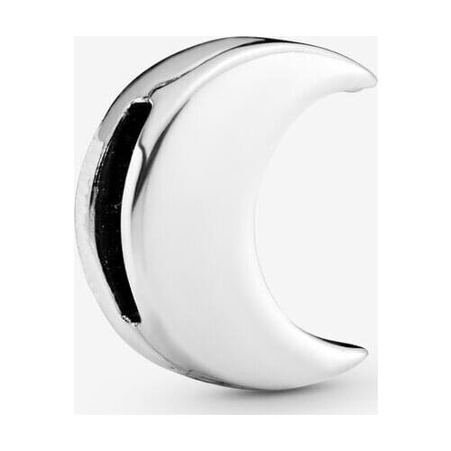 Lady Birthday Gift 925 Sterling Silver Beads Simple Moon Retaining Clip Fit Original Pandora Bracelets Women DIY Fashion Jewelry