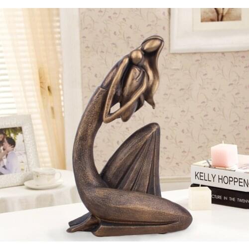 Mother Love Resin Crafts Simple Bronze Ornaments Creative Living Room TV Cabinet Home Decoration Ornaments