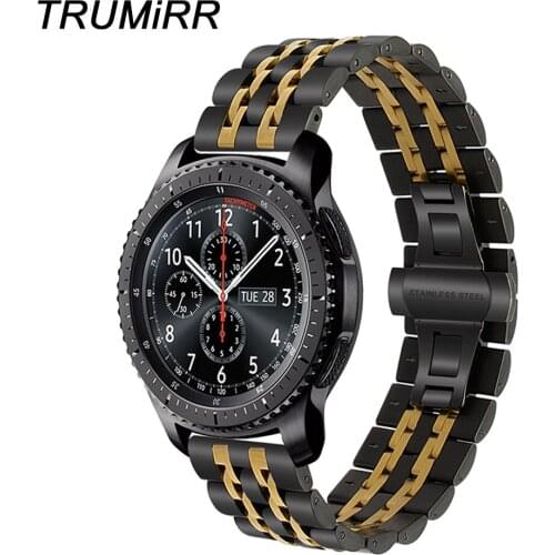 22mm Premium Stainless Steel Watch Band for Samsung Gear S3 Classic Frontier Gear 2 Neo Live Quick Release Strap Wrist Bracelet