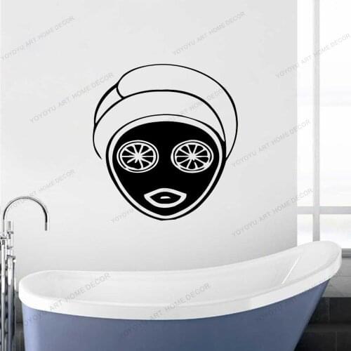 Spa salon Wall Decals Facials Skincare Massage Wall Sticker Salon Woman Face Wall Art yw-657