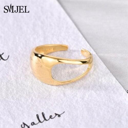 Structure Jewelry INS Minimalist Geometric Rectangular Rings 2021 Punk Fashion Women Accessory anillos para mujer