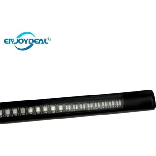 Universal 48LED Motorcycle Waterproof Brake Tail Stop Light Lamp Turn Signal Flexible LED Strip Light Flashing Tail Strip Light