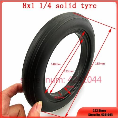 High-quality 1pcs 8x1 1/4 (200x45) Electric scooter solid tyre 8*1 1/4 200*45 non inflation solid tyre 8 inch tyre