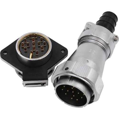 WEIPU WY40 TI+ZG Metal Shell Waterproof Aviation Connector M40 5 9 15 26 31 Pin 10A 50A AC DC Power Panel Adapter DIY Electronic