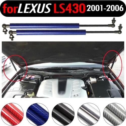 1Pair Auto Front Hood Lift Supports Gas Shocks Struts Charged Fits for Lexus LS430 Sedan 2001- 2004 2005 2006 18.36 inches