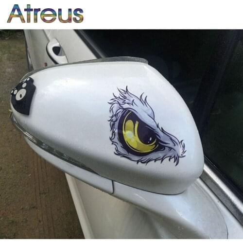 Atreus 2pc Car-Styling 3D Eagle Eyes Auto Stickers For Volkswagen Polo VW Passat B6 B5 B7 B8 Golf 4 7 5 6 Touran Bora Jetta MK6