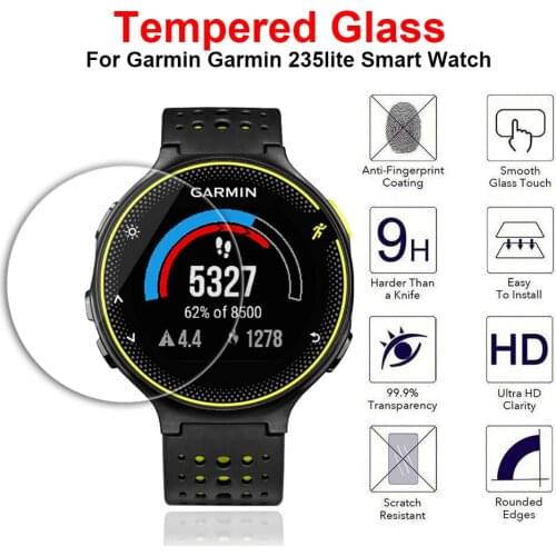3 Pcs HD Tempered Glass For Garmin 235 lite SmartWatch Screen Protector film 9H 2.5D Ultra Thin Explosion-proof Protective Film
