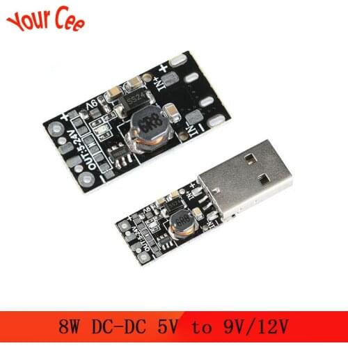 8W USB Input DC DC 5V to 9V 12V Voltage Regulator Step Up Power Supply Boost Module Mobile Lithium Battery Electronic PCB Board
