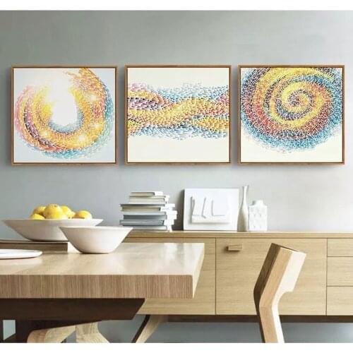 Abstract Modern Dense Tree Rings Canvas Print Painting Decorative Wall Picture Art Poster For Study Room Decoration No Framed