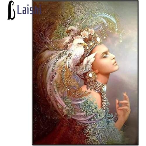 Diamond Painting fantasy woman and eagle Home Decoration Full Drill Square Round Embroidery Rhinestone Pictures Handcraft gift