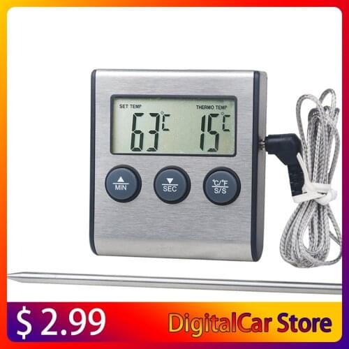 Tp700 Digital Remote Wireless Food Kitchen Oven Thermometer Probe For BBQ Grill Oven Meat Timer Temperature Manually Set
