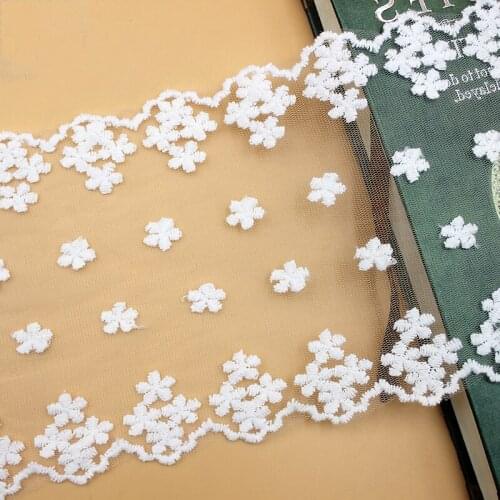 Double Edges Embroidered Plum Lace Trim DIY Handmade Materials Clothing Wedding Dress Veil Accessories VQX215235