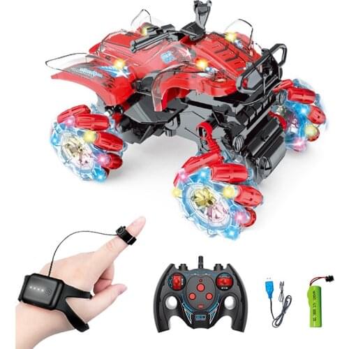 City 4WD Gesture Induction RC Racing Off-Road Car 2.4G Stunt Light Climbing Technic Motorcycle Electric Buggy Toys For Children