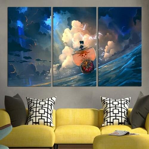 Anime Pirates of the Caribbean HD Canvas Painting Modern Home Decoration Living Room Canvas Print Painting Wall Decor Picture