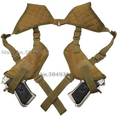 Military Tactical Nylon Gun Holster Universal Pistol Gun Carry Pouch Concealed Shoulder Double Draw Pistol Holster For Glock