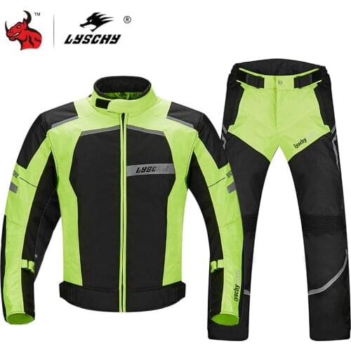 LYSCHY Autumn Winter Motorcycle Jacket Pants Suit Warm Reflective Motorbike Waterproof Cold-proof Moto Jacket Motocross Clothing