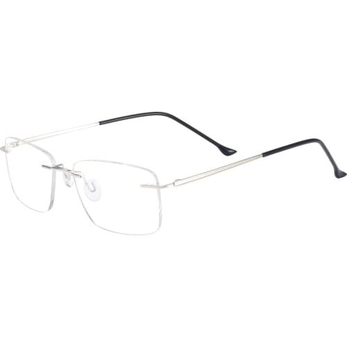 Metal Fashion Rimless Men and Women Rectangular Spectacles Frame For Optical Lenses Myopia Presbyopia Progressive