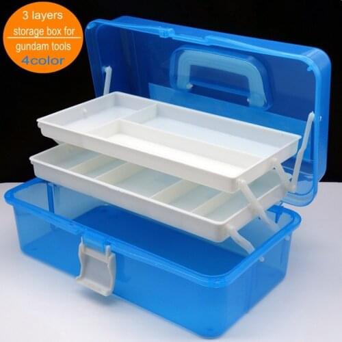 New Arrival 32x17x14cm Multifunctional Foldable Storage Box for Gundam Model Tools High Quality 4 Color Big Size