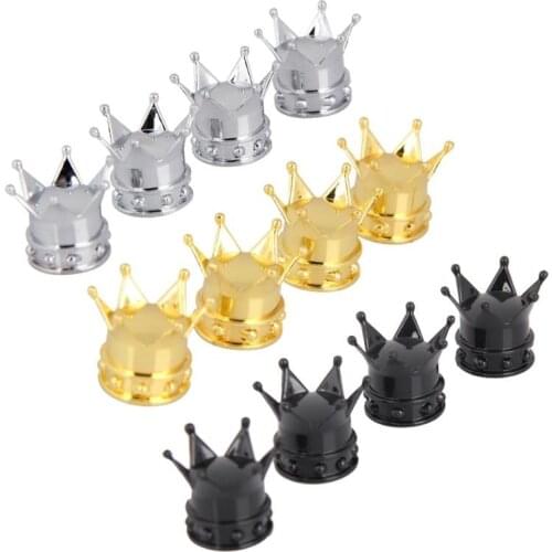 Professioanl Gold Crown Tyre Wheel Stem Bicycle Accessorie Air Valve Caps on Nipple Tire Valve Auto Truck Bike MTB Accessories