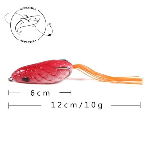 Fishing Lure Outdoor Artificial Snakehead Thunder Frog Plastic Soft Bait With Sharp Hook Bionic Bait 5pcs/set 10g/6cm 3D Eyes