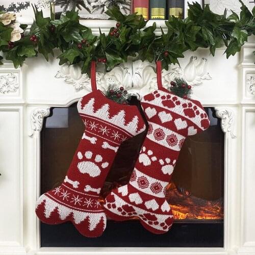 Happy New Year 2022 Merry Christmas Decorations for Home Gift Bag Christmas Bone Socks Christmas Tree Decorations Navidad Natal