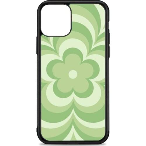 Sage green flower trance Phone Case for iPhone 12 mini 11 pro XS Max X XR 6 7 8 plus SE20 High quality TPU silicon cover