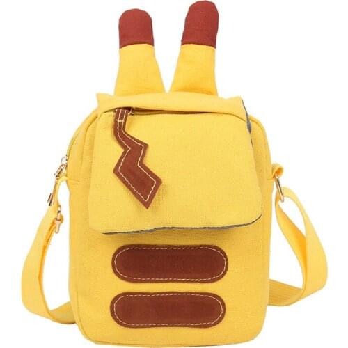 Cute Yellow Canvas Handbag Womens Messenger Bag 2021 New Style Funny Ugly Monster Shoulder Bag Casual Versatile Phone bag