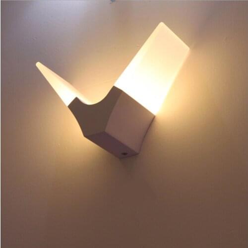 6W LED Wall Lamps AC85-265V Modern Simple Bedroom Bedside Light Indoor Kitchen Dining Room Corridor Decor Acrylic Wall Light