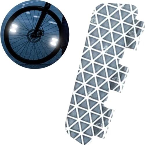 Bike Reflective Stickers Strip MTB Bicycle Wheel Spoke Light Reflective Sticker Fluorescent Tape Reflector Sticker Decor