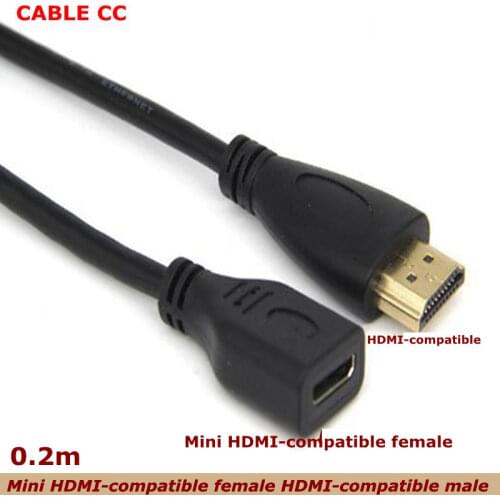 HDMI extender HDMI male to Mini HDMI female 4K 2.0 extension cable for HDTV Nintendo Switch PS4 projector HDMI extension cable